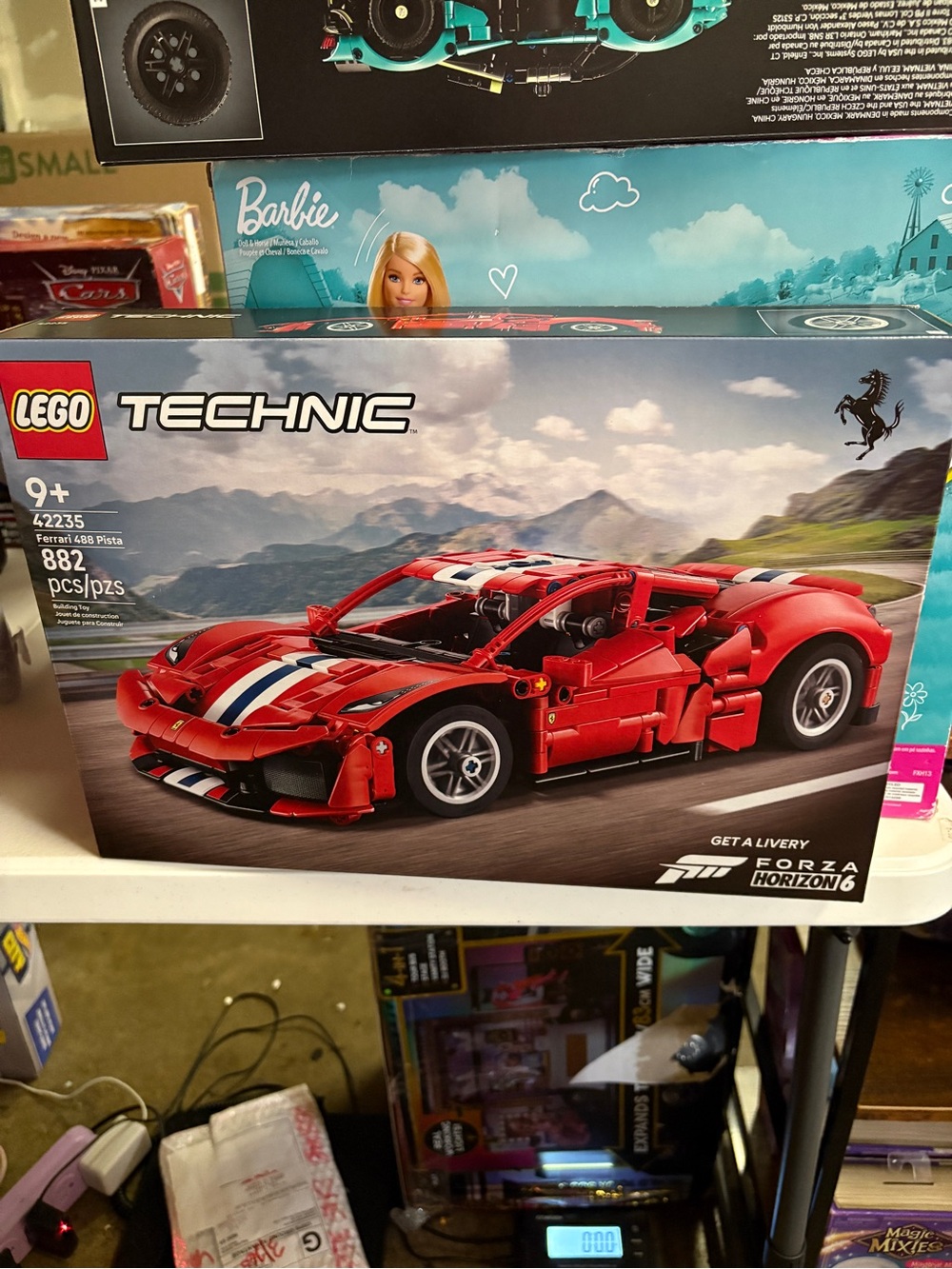 Nwt LEGO Technic Ferrari 488 Pista Red with White and Blue Stripes